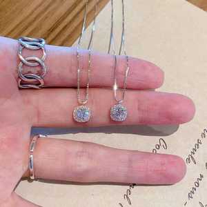 Collar de Plata de Ley S925 con Diseño de Gota de Agua Romántico y Simple, con Topacio, Diseño de Nicho, Tentación Dulce, Elegante para la Clavícula - Product Image 1