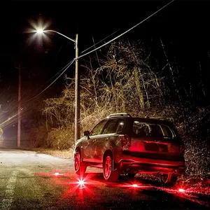 Fusées de signalisation à LED rechargeables Lumière d'urgence Avertissement de bord de route vélo Balise de voiture lampe de sécurité portable Flash signal Flare