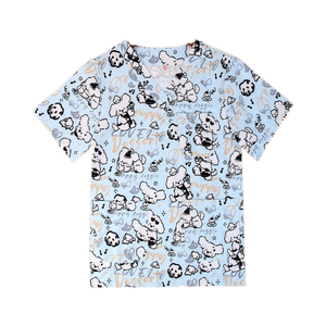 Logotipo personalizado tejido de manga corta Unisex enfermera Top Scrub Tops poliéster/Spandex mezcla uso hospitalario elástico de secado rápido transpirable - Product Image 1