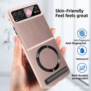 Factory direct sales: Motorola Razr 40 phone <b>case</b> with a hidden stand, wireless magnetic <b>attachment</b>, and full-coverage, drop-res - Product Image 3