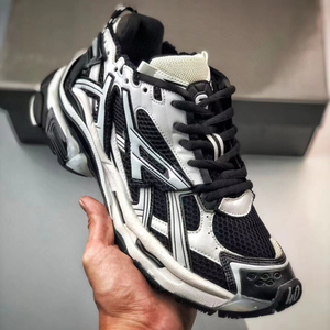 Zapatos de hombre lujosos y a la moda con parte superior de malla transpirable, zapatillas de tenis para exteriores, suela gruesa, diseño elevado, calzado deportivo. - Product Image 1