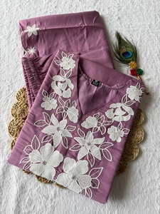 Conjunto Dupatta de pantalón Kurti de seda romana de calidad superior, traje tradicional indio para mujer, ropa de fiesta de diseñador, ropa de boda a la moda - Product Image 4