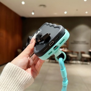 เคสกันกระแทกกันน้ำ TPU หนา 1.5 มม. รุ่นมาการอง พร้อมสายคล้องมือ สกรีนโลโก้ได้ สำหรับโทรศัพท์มือถือรุ่น 14/15/16/17 Pro/Pro - Product Image 3