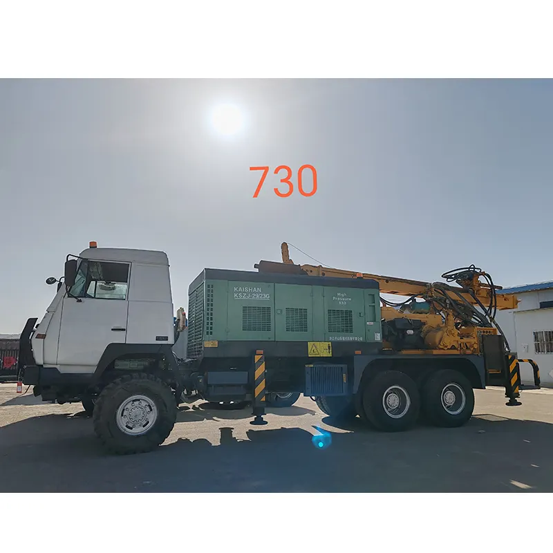 ANBIT-C500 di seconda mano trivellazione per pozzi d'acqua per camion in vendita Compressore d'aria 3 metri torre Kaishan 29/23G
