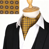 Britische Retro Ascot-Krawatte für Herren, Breite Bedruckte Schals, Luxuriöse Hochzeits- und Abendaccessoires für Bräutigam und Trauzeugen