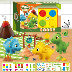 Ensemble de moules à pâte à <span class=keywords><strong>modeler</strong></span> en plastique sur le thème des enfants, motifs de dessins animés, argile à <span class=keywords><strong>modeler</strong></span>, 4 couleurs, jouet éducatif pour la motricité fine et le jeu d'imitation - Product Image 2