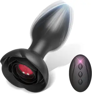 Rose Anale Plug Butt Zachte Siliconen Prostaat Massager Mini Erotische Kogel Vibrator Sex Speelgoed Voor Vrouwen Anale Speelgoed Voor Volwassenen