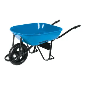 Truper 5.5 Ft3 a prova di foratura carriola con telaio tubolare in metallo 4.00 8 ruote pneumatiche in acciaio per uso industriale da costruzione - Product Image 1