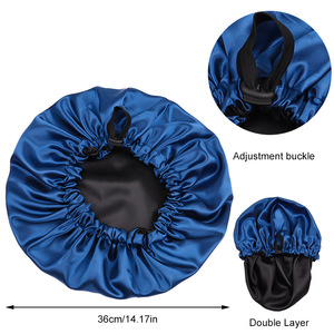 Gorro de satén sedoso de doble capa para mujeres musulmanas, elástico y ajustable, para dormir, antifrizz, protección del cabello, para maternidad y quimioterapia - Product Image 6