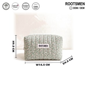 Bolsa Cosmética Pequeña de 14.5cm, Diseño Floral, Color Verde Salvia, Acolchada, Mini Bolsa Tipo Caja, Estuche de Maquillaje con Cierre, Logotipo Personalizado, Regalo - Product Image 5