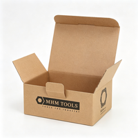 Caja de Embalaje de Cartón Corrugado Kraft Impresa en Negro, Resistente y de Alta Calidad, Personalizable, para Envío de Productos