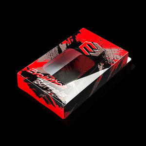 صناديق بلاستيكية سوداء قابلة للطي مصنوعة من البلاستيك المعاد تدويره PET، عبوات بلاستيكية شفافة صديقة للبيئة مع نافذة شفافة وطباعة بالأشعة فوق البنفسجية لإكسسوارات السهام - Product Image 3