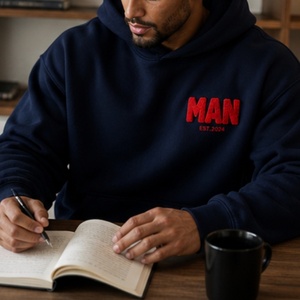 Felpa con <span class=keywords><strong>Cappuccio</strong></span> Oversize Personalizzata per <span class=keywords><strong>Uomo</strong></span>, 100% <span class=keywords><strong>Cotone</strong></span> Pesante, Logo Personalizzato, Stile Lounge Wear - Product Image 4