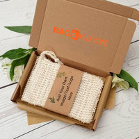 Sac en filet à cordon 100% écologique en coton naturel, jute, chanvre, bambou, sisal, pour économiseur de savon de bain et exfoliant, vente en gros