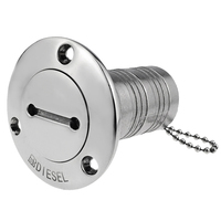 Ventes directes d'usine Quincaillerie polie miroir marin Remplisseur de pont de bateau en acier inoxydable 316 38/50MM avec clé