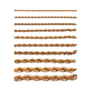 निष्कर्ष आभूषण और घटक सोना मढ़वाया धातु पीतल सजावटी गहने धातु चेन रस्सी श्रृंखला के लिए किशोर - Product Image 1