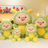 Produsen Mainan Boneka Transformasi Babi-Naga Lucu Grosir Kustom, Penjualan Langsung, Kain Ramah Kulit untuk Hiasan Rumah