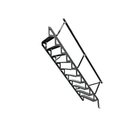 Escalier pliant moderne en acier inoxydable pour usage domestique, échelle intérieure montée pour loft et duplex, idéal pour petits appartements et extérieur