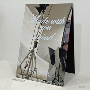 Panneau publicitaire de trottoir en forme de A de haute qualité avec miroir, panneau sandwich pour magasin, support de signalisation extérieur pour trottoir - Product Image 2