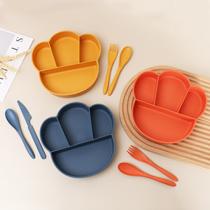 Eco Friendly Wheat Straw Dinnerware <b>Set</b> for Kids BPA Free Food Grade Unbreakable Baby Divided Plates <b>Set</b> <b>Microwave</b> Safe - Product Image 3