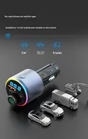 Lecteur MP3 portable pour voiture avec transmetteur FM BC89, garantie 1 an, port USB à charge rapide, fixation sur tableau de bord