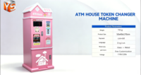 Machine de change de monnaies entièrement automatique ZDYS pour billets d'euros, pièces de monnaie et jetons de jeu de style villa en métal