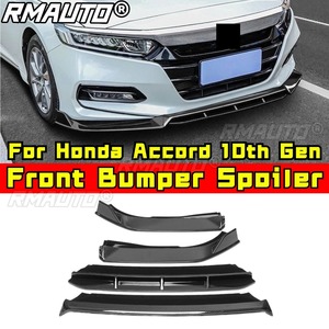 <b>Car</b> Front Bumper Lip <b>Diffuser</b> Spoiler Matte Black Body Kit for Honda Accord 10th Gen Protector Bumper Guard <b>Car</b> Accessories - Product Image 2