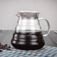 Carafe à café en verre transparent de la gamme Cloud, carafe à café standard, carafe à café à dégoulinement manuel, bouilloire à thé