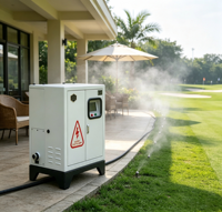 Système de brumisation haute pression pour l'extérieur avec particules de brume ultra-fines, purification de l'air et refroidissement