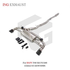 Scarico Catback ING in Acciaio Inox per BMW F40 M135i B48 Sistema di Tubi con Silenziatore e Valvola Ricambi Auto ad Alte Prestazioni di Alta Qualità - Product Image 2