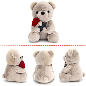 Oso de Peluche con Pétalos de Rosa, Regalos Personalizados de Fábrica para San Valentín, Peluche Suave de Rosa, Juguete de Peluche para el Día de San Valentín - Product Image 2