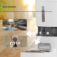 Distributeur automatique de nourriture pour animaux de compagnie intelligent avec contrôle par application, design détachable, caméra HD double intégrée, machine d'alimentation automatique pour chiens et chats, bol en acier