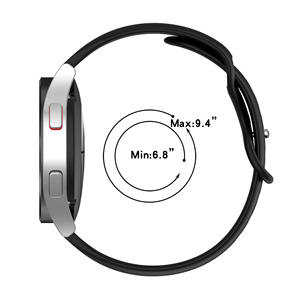 Yüksek kalite 20mm silikon Samsung Galaxy için akıllı saat kayış izle 4 5 6 spor Band aktif 2 40/44mm bilezik - Product Image 5