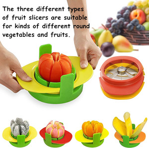 <span class=keywords><strong>Kit</strong></span> de coupe-fruits manuel 4-en-1 pour couper les légumes à usage intensif comprenant un découpeur de pommes pour les quartiers de tomates - Product Image 2
