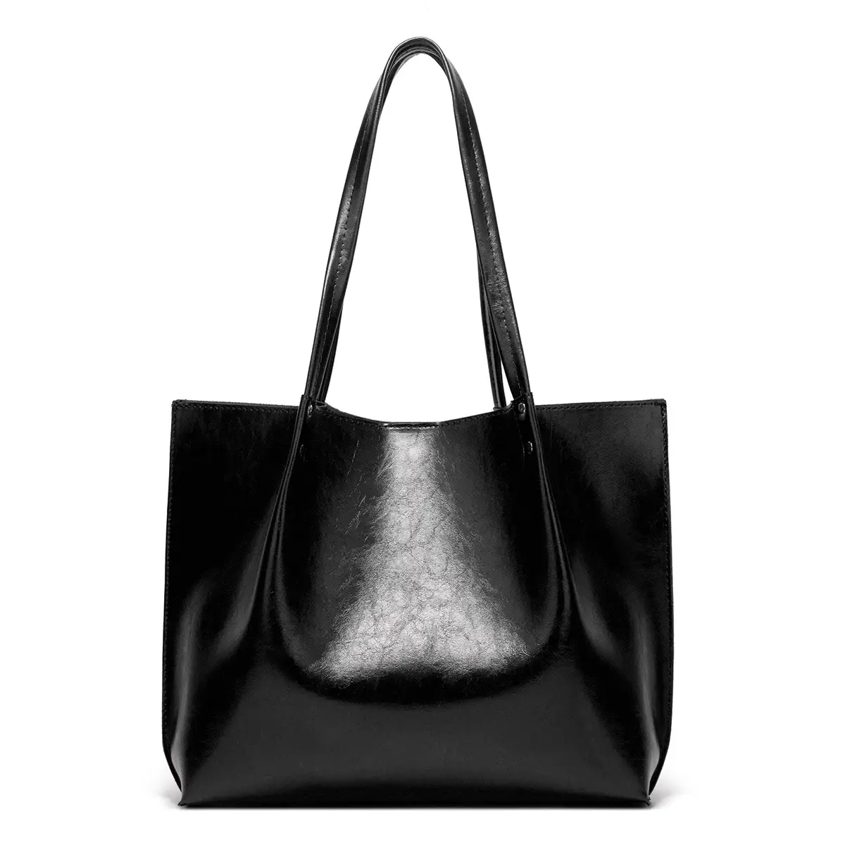China Bag Manufacturer Elegant Women PU Leather Tote Bags Fashion Large Capacity Handbag