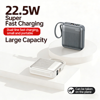 Power Bank Mini Kapasitas Tinggi 20000mAh Tahan Air Kabel Terintegrasi Pengisian Cepat Desain Ultra Tipis Layar LED 22.5W Laris Terjual