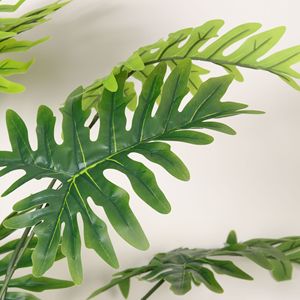 Plante en pot Philodendron Selloum en plastique, plante décorative en plastique pour décoration extérieure, plantes artificielles, arbres artificiels - Product Image 2