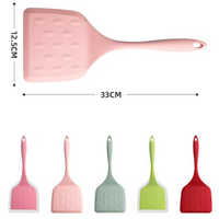 Spatule large en silicone monobloc, résistante à la chaleur, compatible four et lave-vaisselle, spatule à crêpes et outils flexibles pour la cuisson du poisson, vente en gros