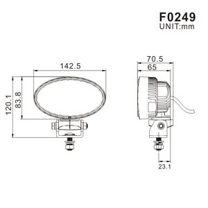 Lumière de travail LED blanche froide de 5,5 pouces pour John Deere AH207788 Deux types de supports Lumière de travail LED - Product Image 2
