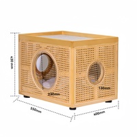 Grosir Pabrik kayu buatan tangan kelas atas mode rotan PVC tempat tidur kucing dapat ditumpuk untuk cakar penggiling hewan peliharaan aman ruang menghemat