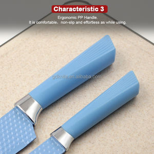 طقم سكاكين شيف احترافي مكون من 6 قطع حادة من الفولاذ المقاوم للصدأ، أداة تقطيع متعددة الوظائف، سكاكين مطبخ لتقشير الفواكه مع صندوق هدايا - Product Image 4