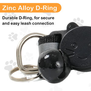 Hotselling nieuwe stijl kattenhalsband met reflecterende strip, PU Airtag houder, bel en verstelbare sluiting met veiligheidsgesp. - Product Image 4