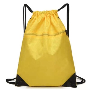 Popular Nylon Zipper Wholesale Nylon Gym Sack Drawstring Bag Logo Sport Bag Drawstring