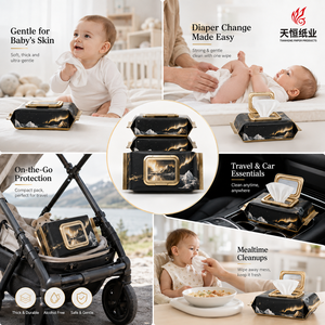 Toallitas Húmedas Premium con Diseño <span class=keywords><strong>de</strong></span> Cielo Nocturno Ártico con Aurora Boreal Islandesa, Gruesas y Suaves, con Tapa Dorada, Paquete Múltiple - Product Image 3
