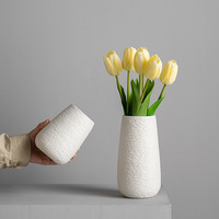 Vase à fleurs en porcelaine nordique de luxe moderne ARM LVG, blanc, fait main, hydroponique, pot créatif, vase à bourgeons, récipient, vases floraux