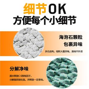 Litière pour chat Starfunny, 2,5 kg, faible teneur en poussière, agglomérante, contrôle des odeurs, granulés fins, litière pour chat en bentonite - Product Image 5