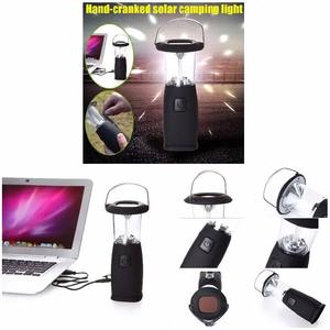 Lanterne LED solaire à manivelle avec 6 LED, lampe de poche pour le camping en plein air, la chasse, la randonnée, la navigation, portable, étanche, d'urgence - Product Image 5