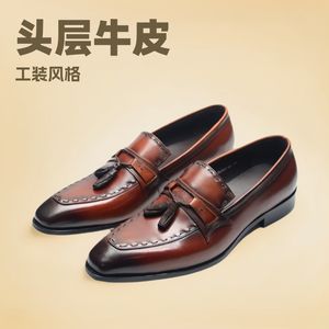 Zapatos de Cuero Casuales para Hombre, Estilo Ropa de Trabajo, Parte Superior de Cuero Personalizada de Alta Gama - Product Image 2