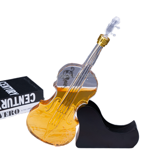 Offre Spéciale artisanat 1000ml whisky bouteille <span class=keywords><strong>de</strong></span> vin <span class=keywords><strong>rhum</strong></span> liqueur verres <span class=keywords><strong>à</strong></span> liqueur bouteilles verre violon carafe avec socle en bois <span class=keywords><strong>coffret</strong></span> cadeau - Product Image 3