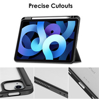 Couverture arrière tripliable en cuir PU pour iPad Mini 6 2021, avec porte-crayon, transparente, pour iPad Mini 8.3 pouces